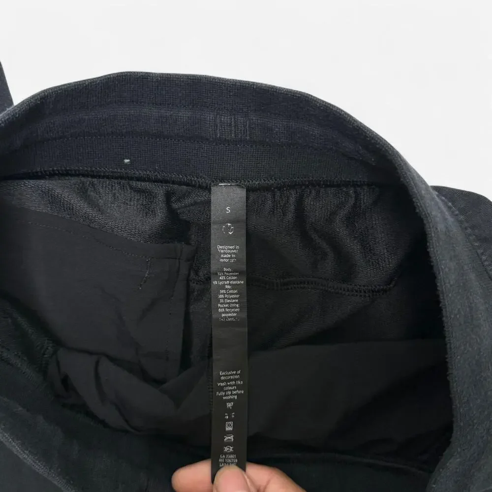 Lululemon Mens Small Black Jogger Sweatpants Drawstring Tapered